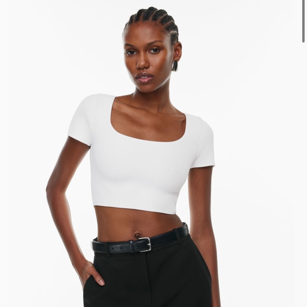 Aritzia Sculpt Knit Square Neck Top